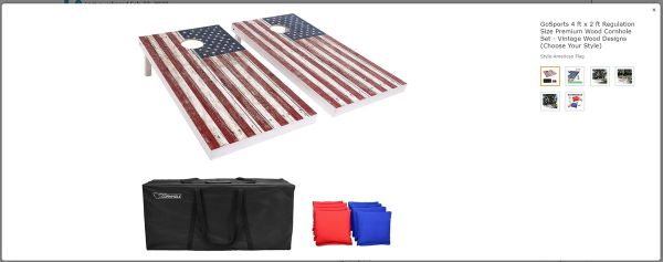 American Flag Cornhole Set